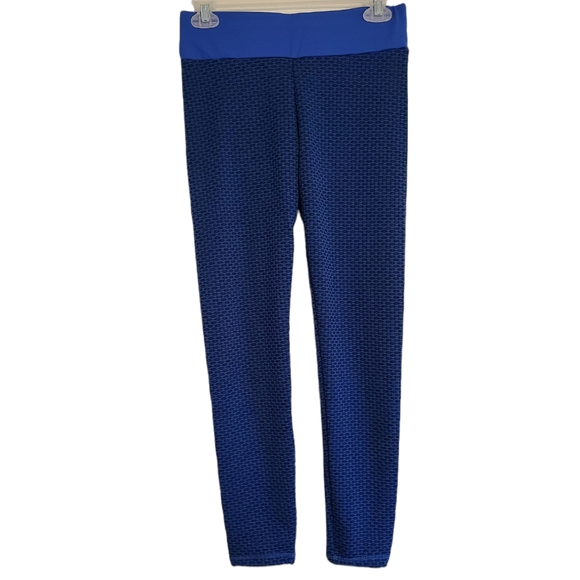 Blivener Women's M Butt Lifting Yoga Navy Blue Ruched Booty Leggings - Picture 1 of 4